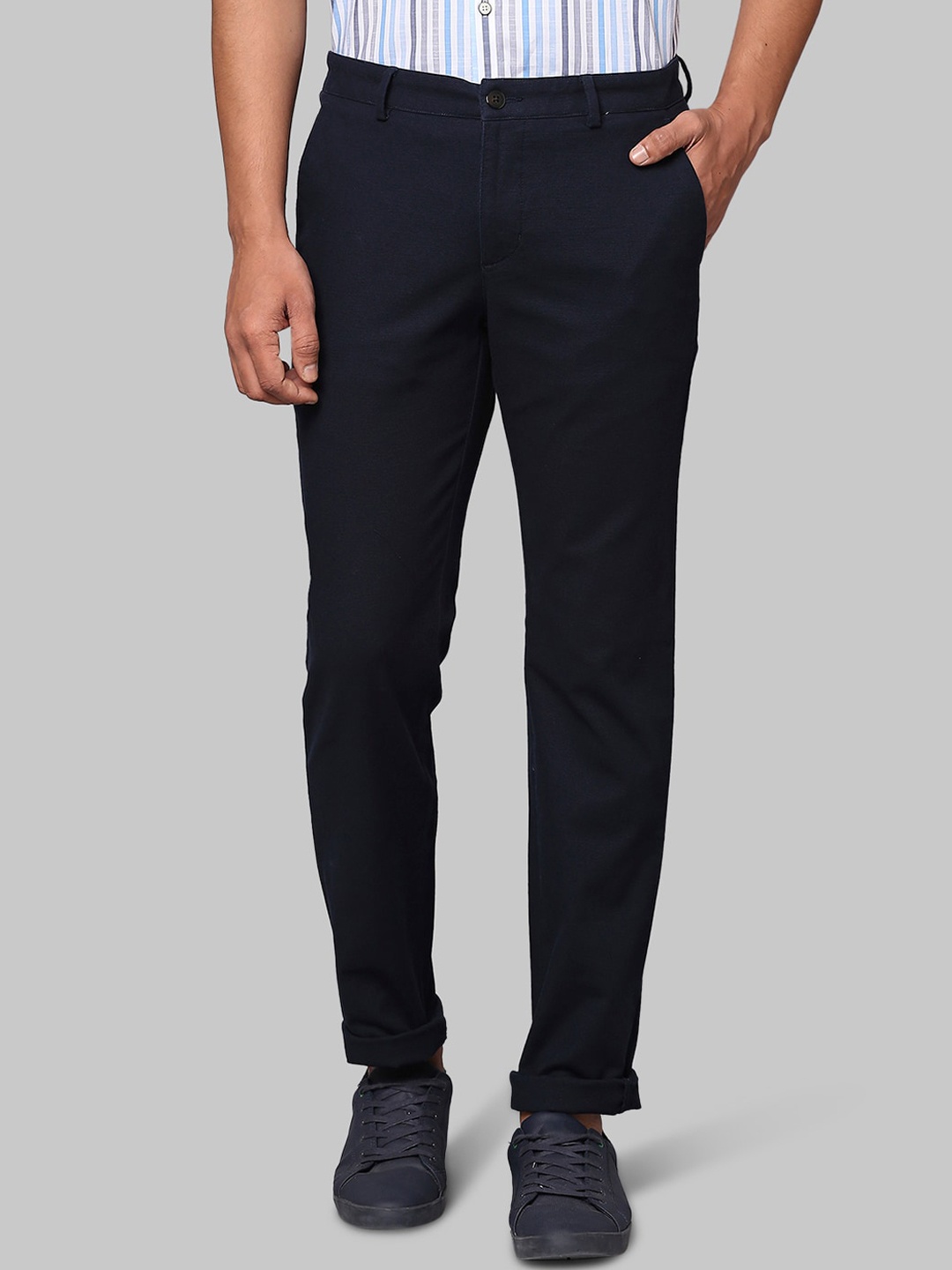 

Park Avenue Men Blue Regular Fit Trousers