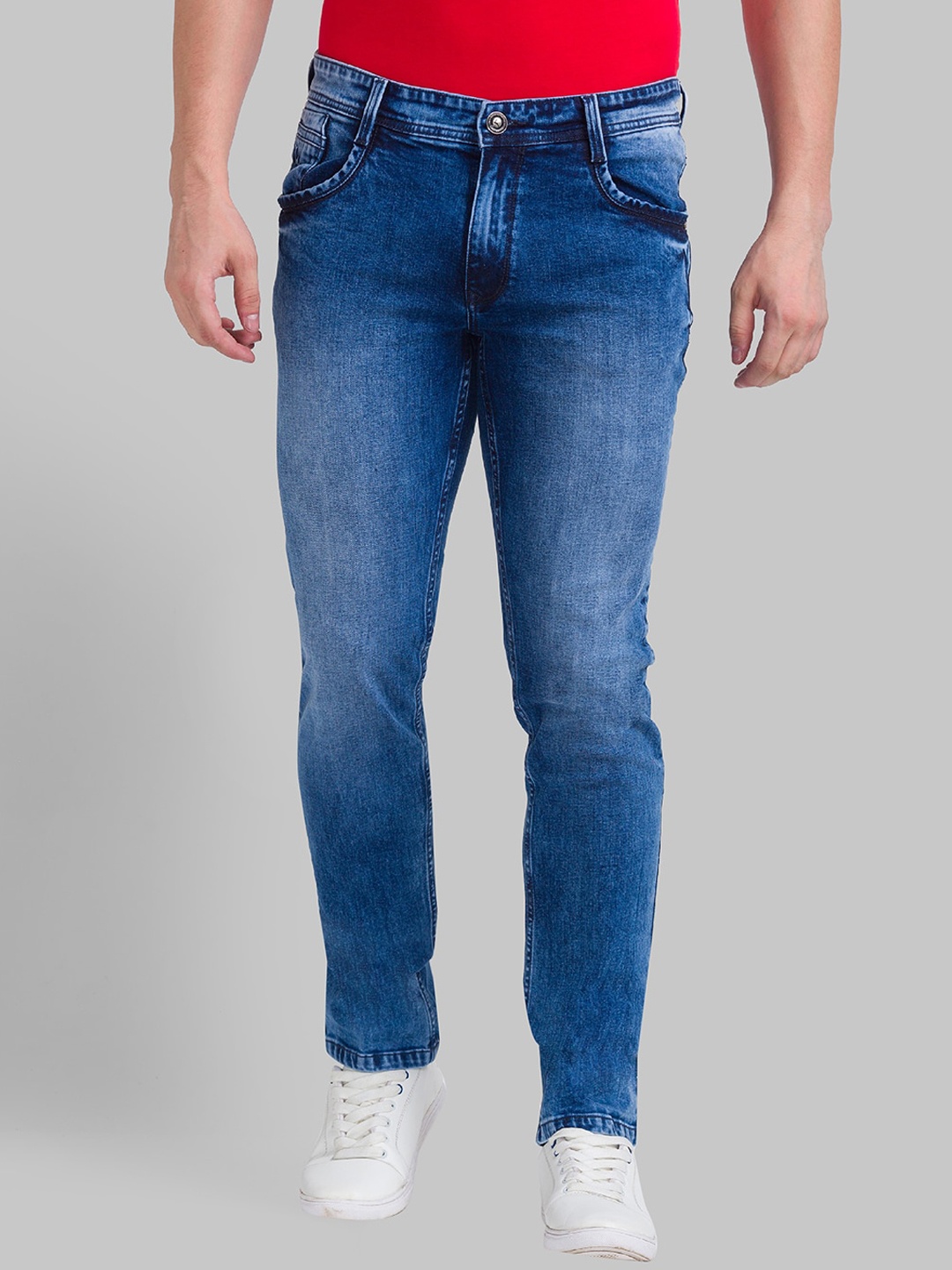 

Parx Men Blue Tapered Fit Light Fade Stretchable Jeans