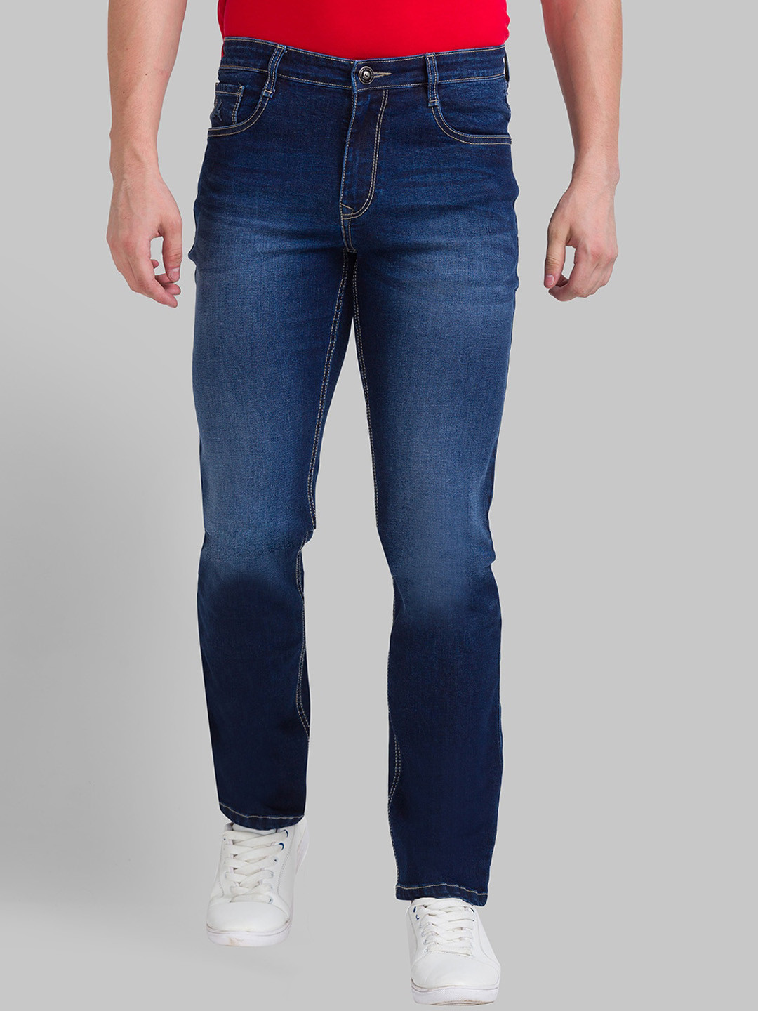 

Parx Men Blue Tapered Fit Light Fade Jeans