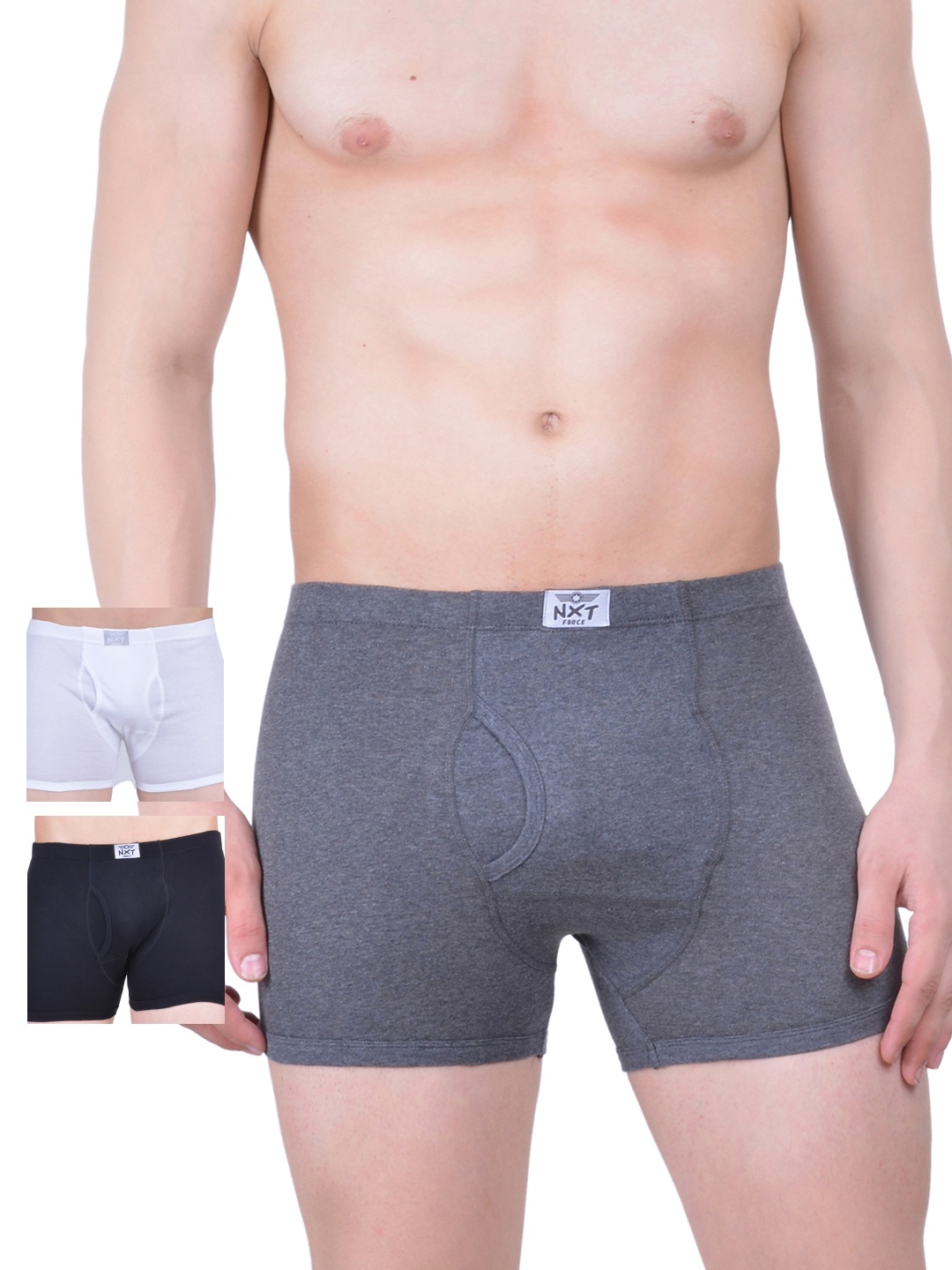 

Force NXT Pack of 3 Assorted Trunks MNFR-211, White