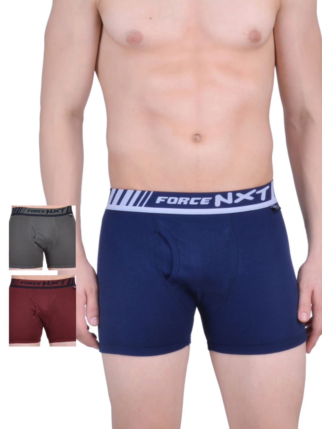 

Force NXT Pack of 3 Assorted Trunks MNFR-211, Navy blue