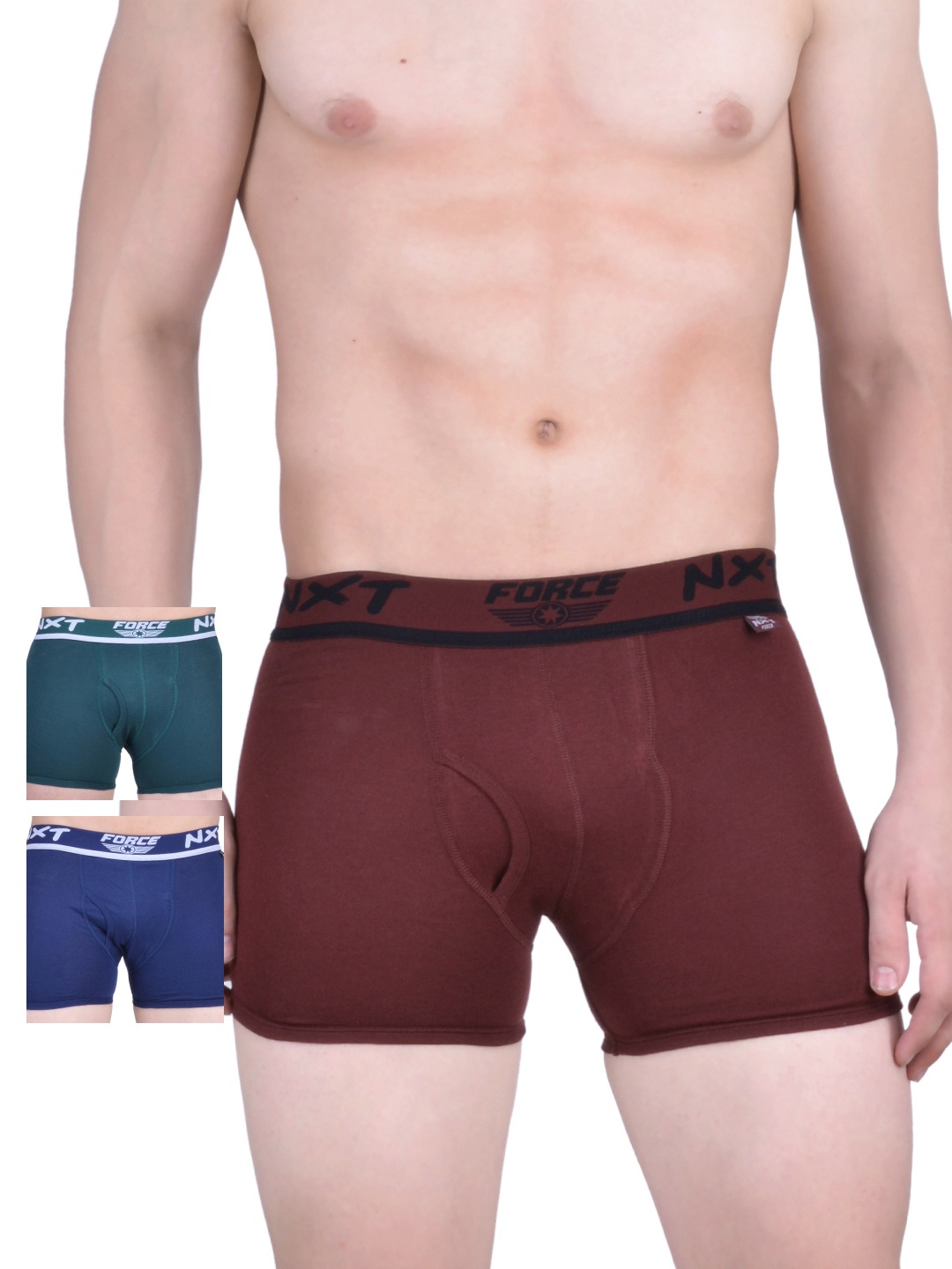 

Force NXT Men Pack of 3 Assorted Trunks MNFF-131, Maroon