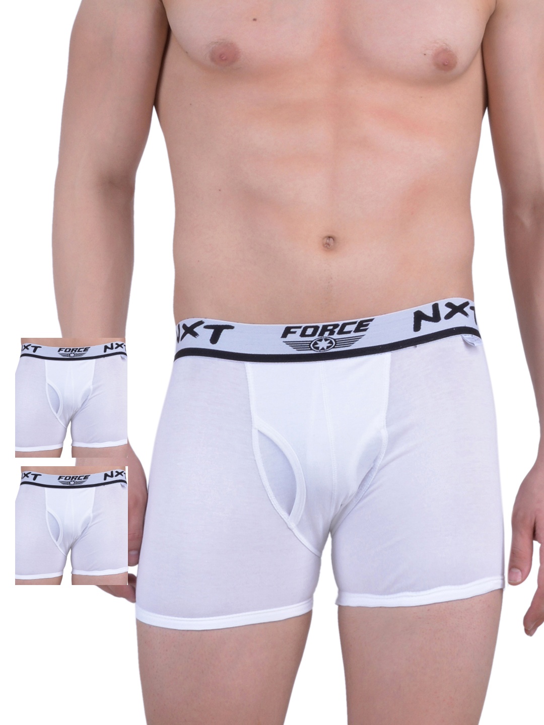 

Force NXT Men White Pack of 3 Assorted Trunks MNFF-131