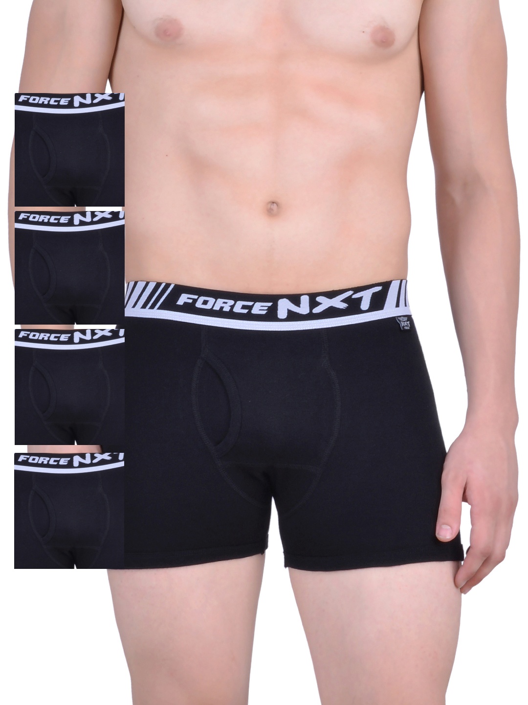 

Force NXT Men Black Pack of 5 Assorted Trunks MNFR-221