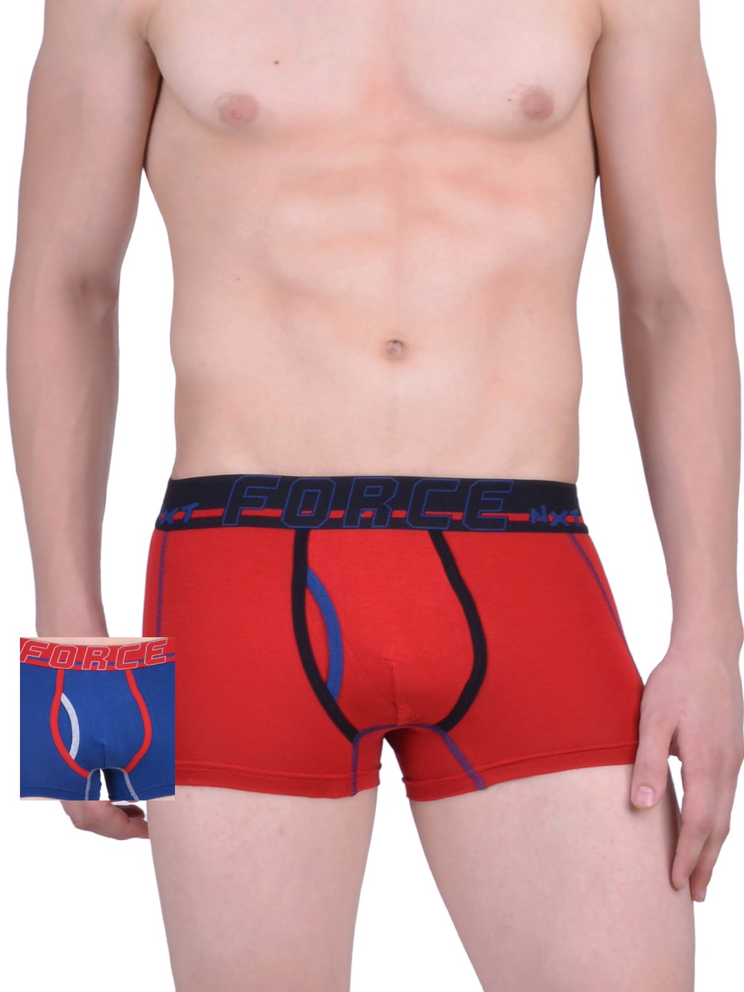 

Force NXT Men Pack of 2 Assorted Trunks MNFL-42, Red