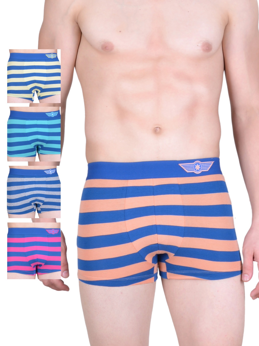

Force NXT Men Striped Pack of 5 Assorted Trunks MNFL-61, Multi