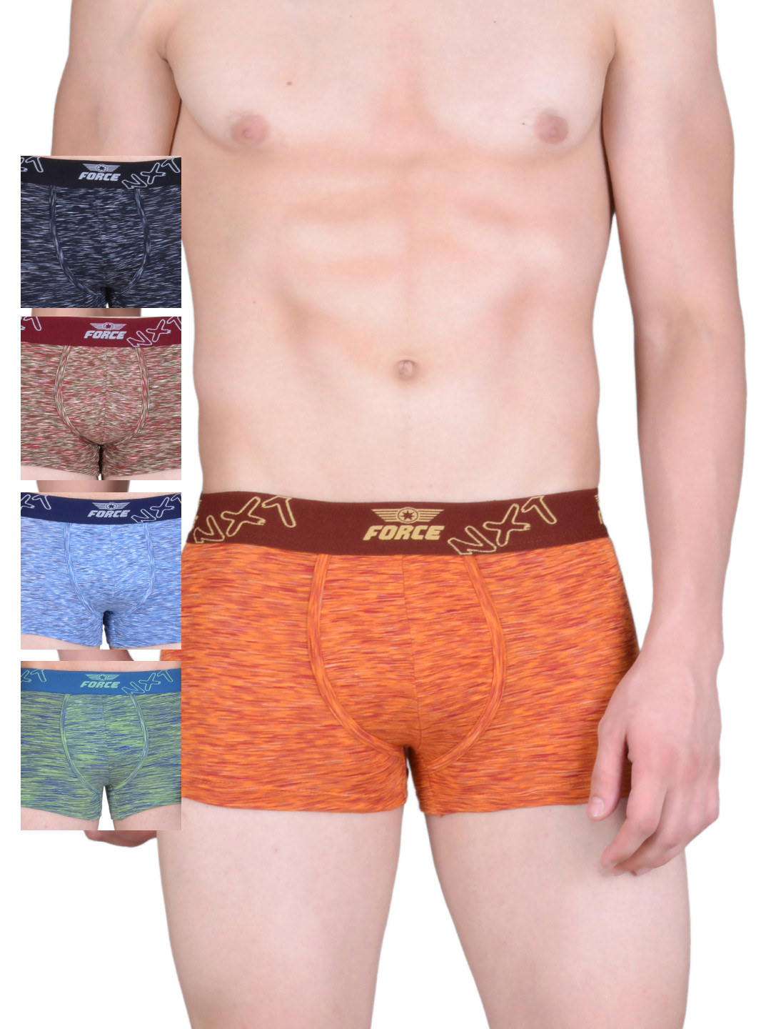 

Force NXT Pack of 5 Printed Assorted Trunks MNFL-62, Orange