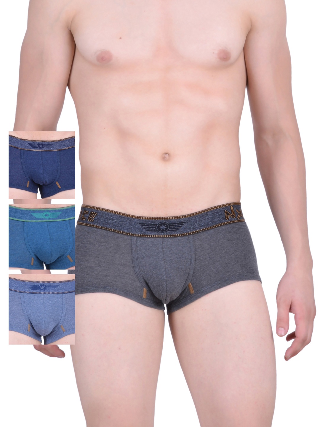 

Force NXT Pack of 4 Assorted Trunks MNFL-63, Charcoal