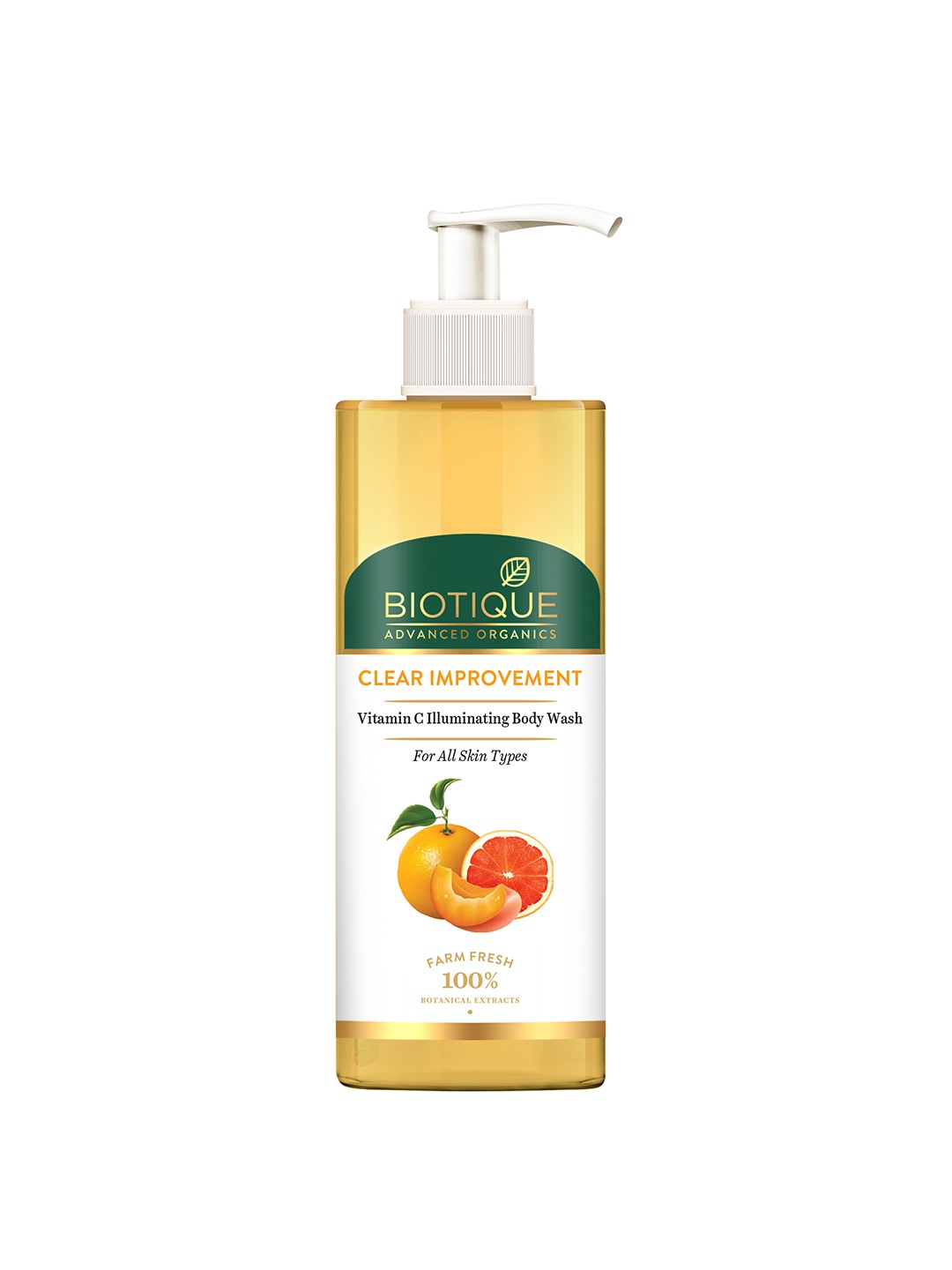 

Biotique Advanced Organics Clear Improvement Vitamin C Illuminating Body Wash-200ml, Yellow