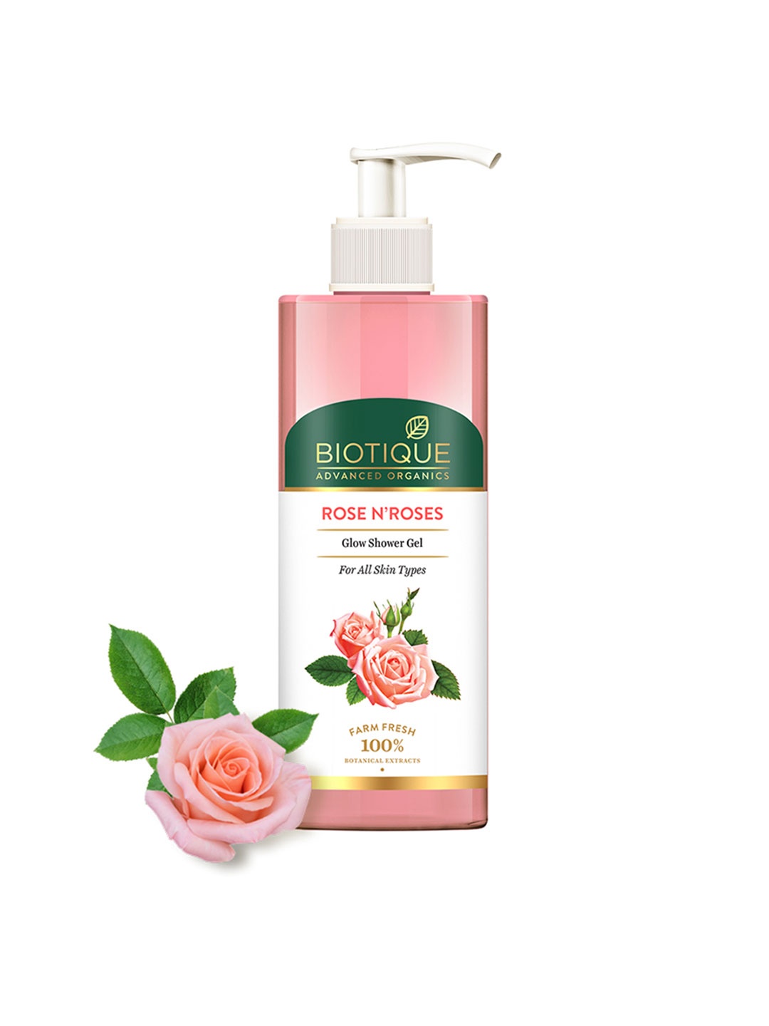 

Biotique Advanced Organics Rose N Roses Glow Shower Gel - 200 ml, Pink