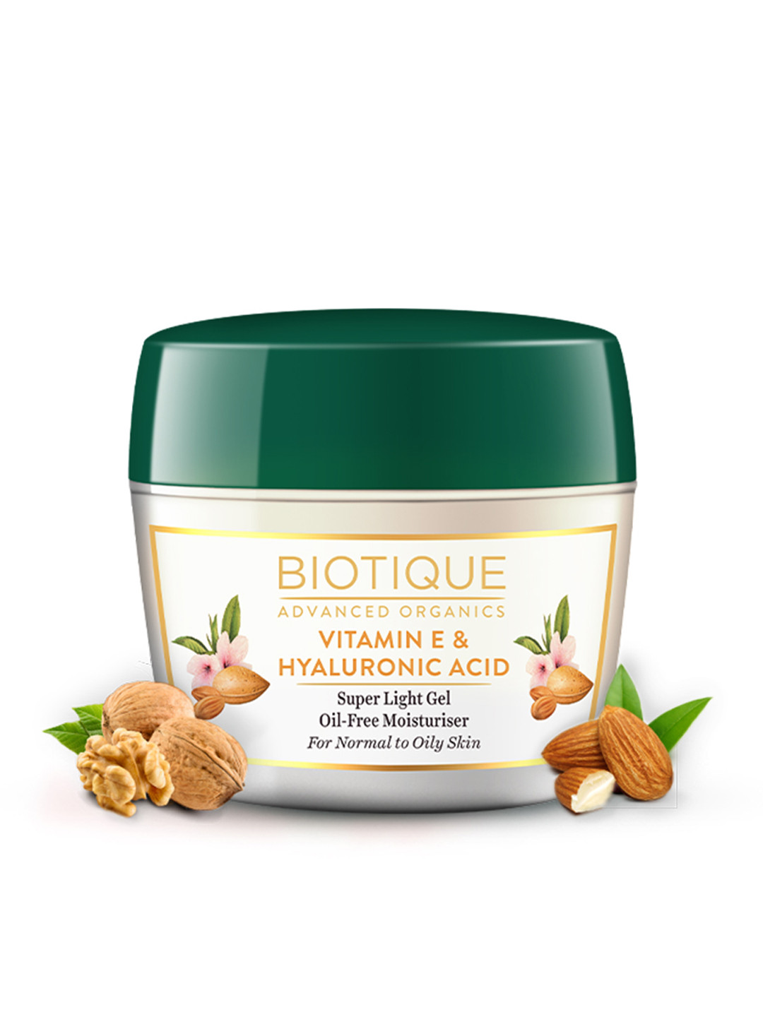 

Biotique Advanced Organics Vitamin E & Hyaluronic Acid Super Light Gel Moisturiser - 50g, Off white
