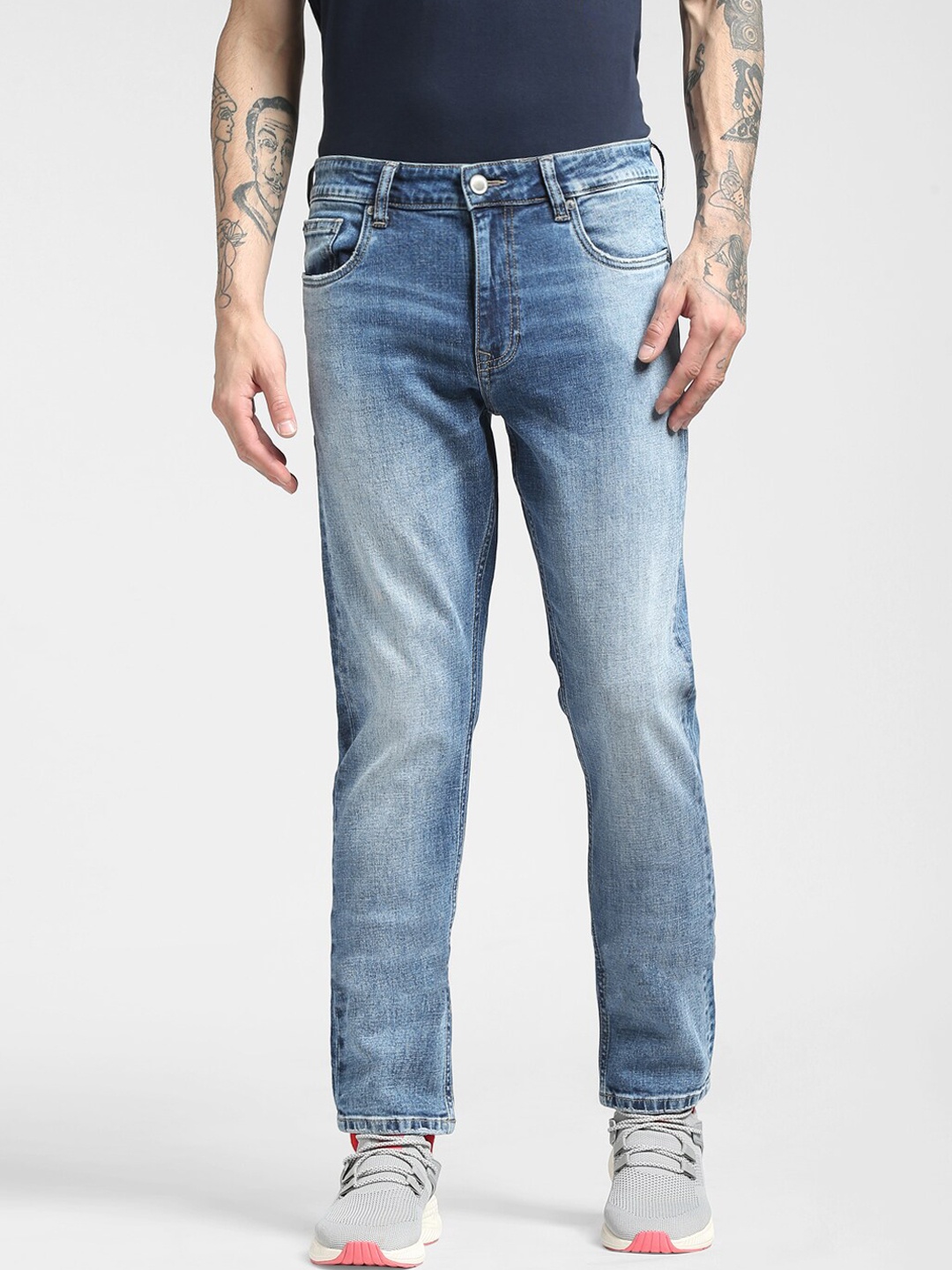 

Jack & Jones Men Blue Slim Fit Heavy Fade Cotton Jeans