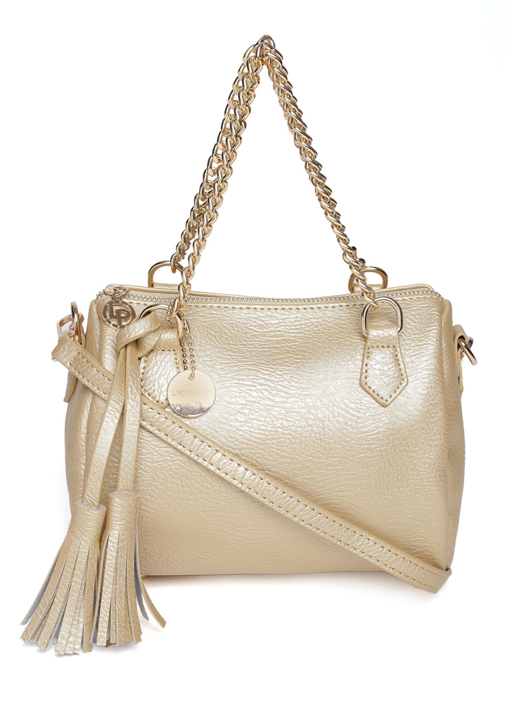 

Lino Perros Gold-Toned Handbag with Sling Strap