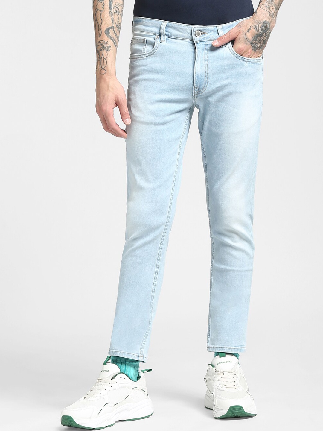 

Jack & Jones Men Blue Slim Fit Light Fade Jeans