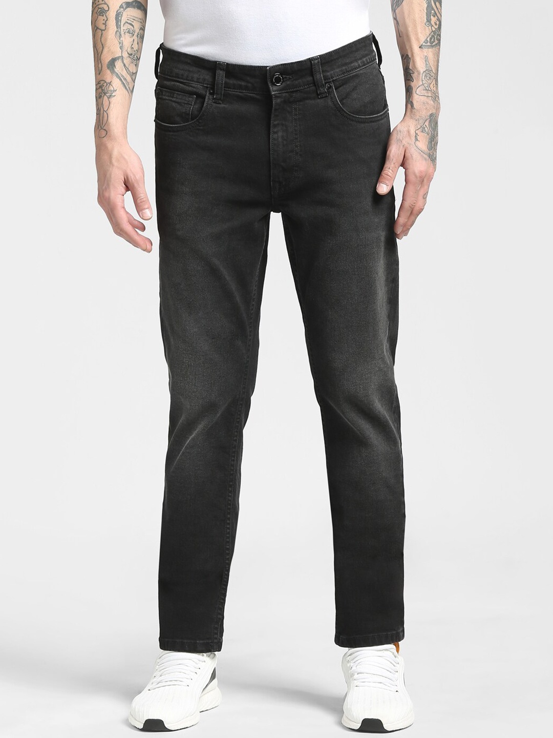 

Jack & Jones Men Black Slim Fit Light Fade Jeans