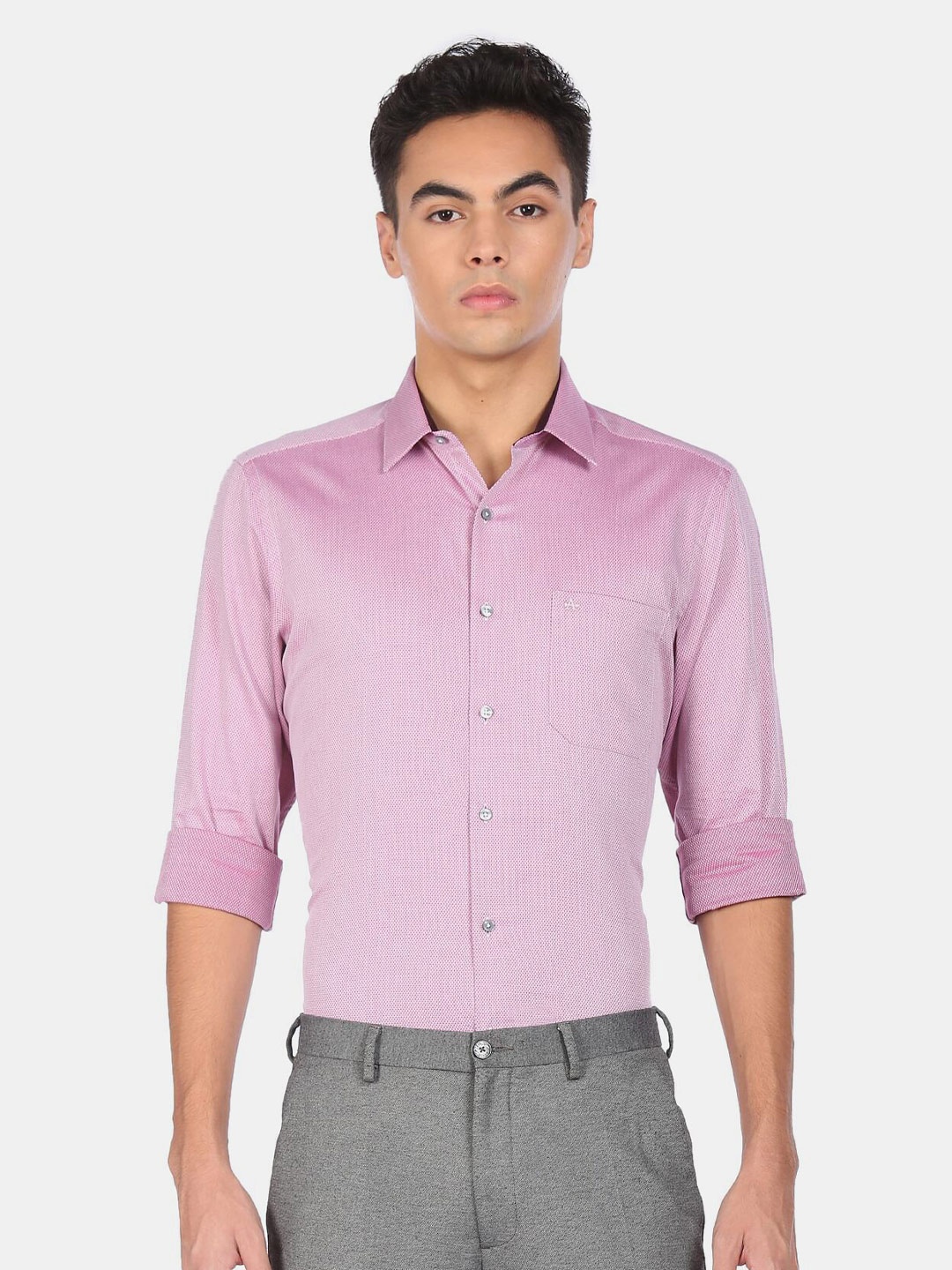 

Arrow Men Purple Casual Cotton Shirt