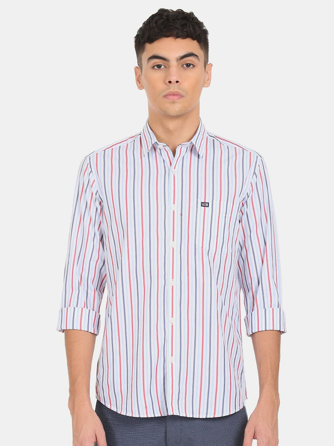 

Arrow Sport Men White Striped Casual Shirt