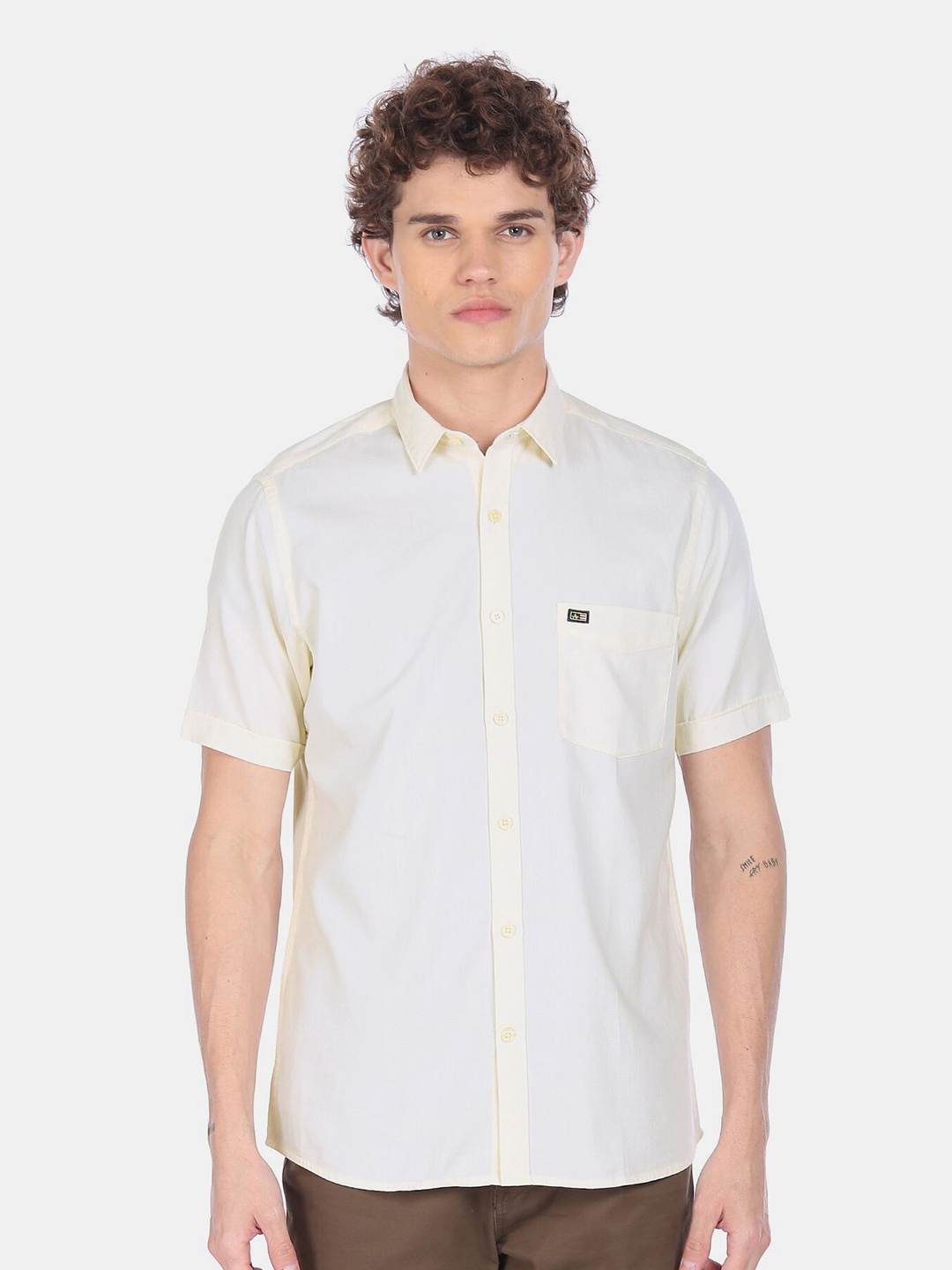 

Arrow Sport Men White Pure Cotton Casual Shirt