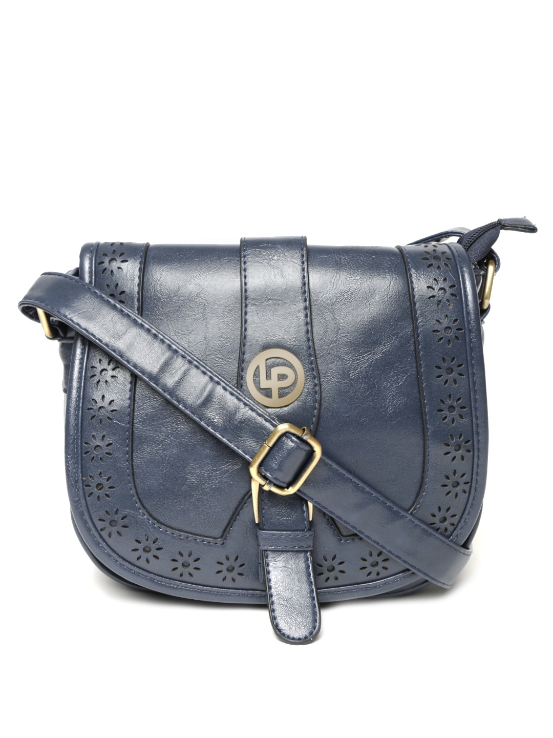 

Lino Perros Navy Cut-Out Sling Bag, Navy blue