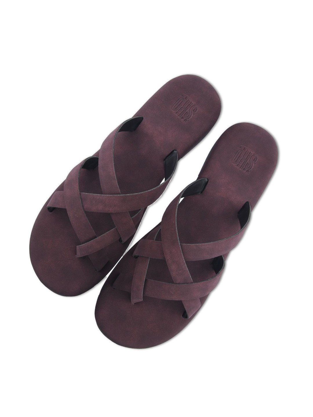 

SKO Boys Burgundy Leather Comfort Sandals