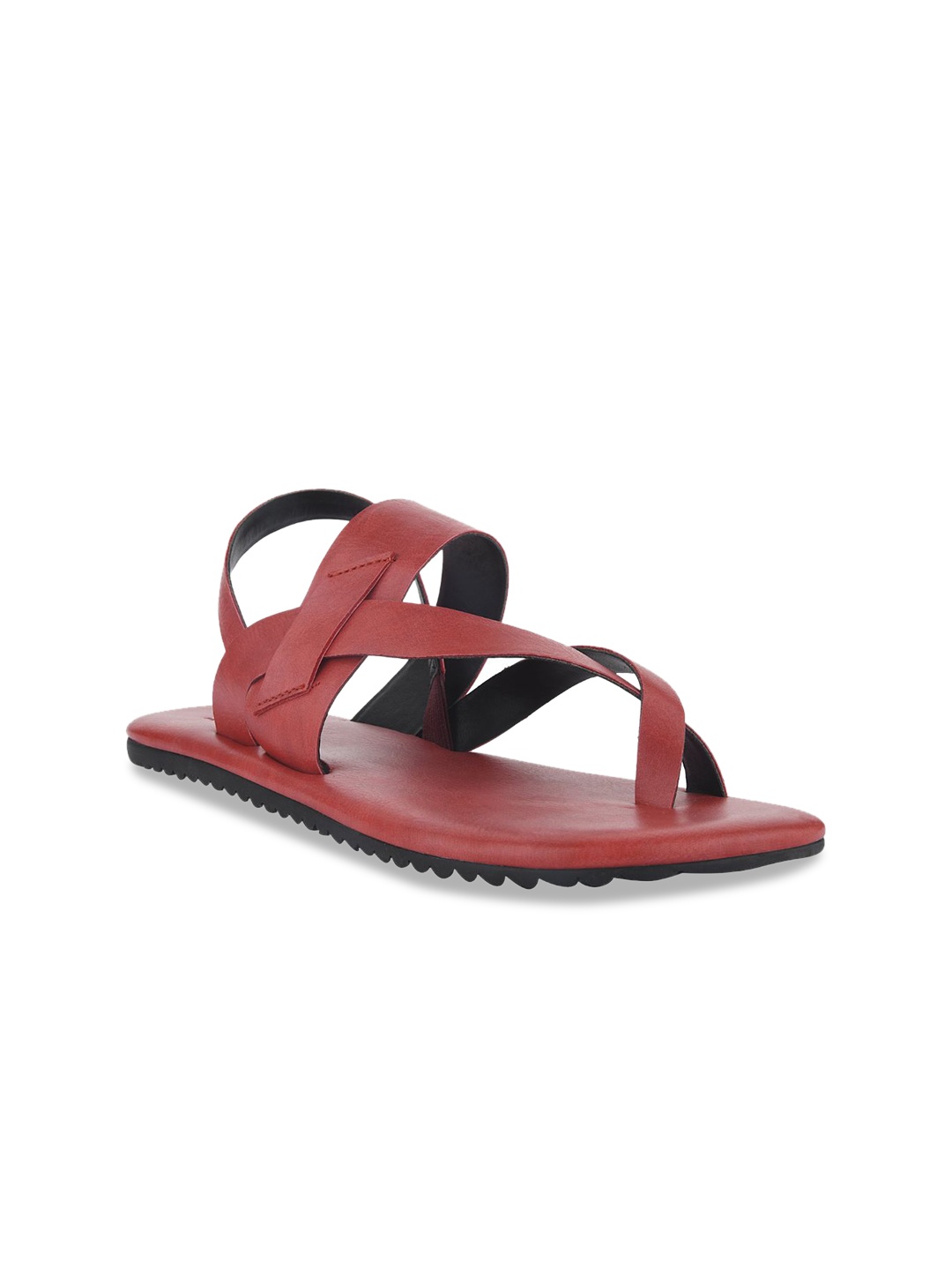 

SKO Boys Red Solid Comfort Sandals