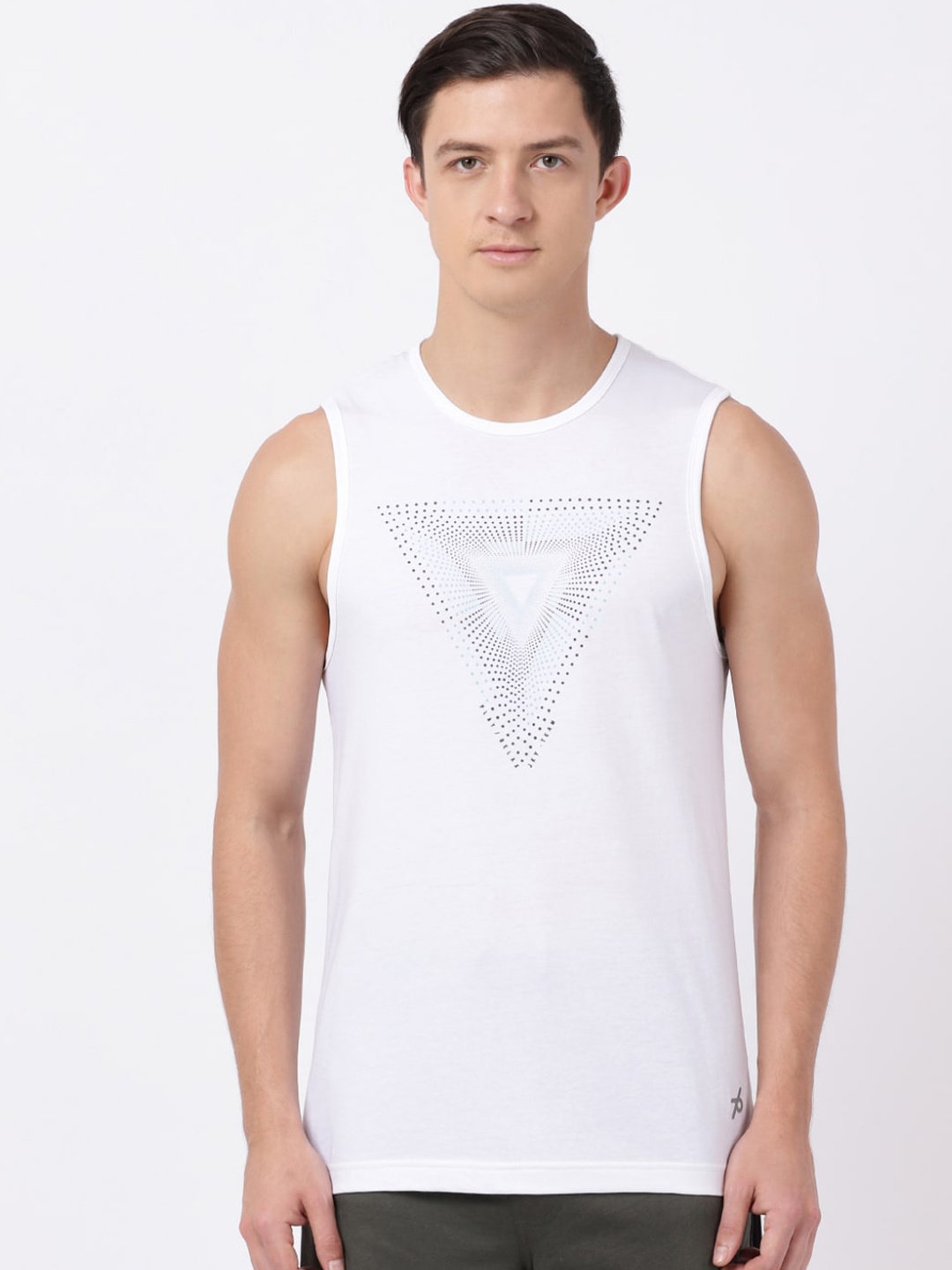 

Jockey Men White Printed Cotton Lounge T-Shirt