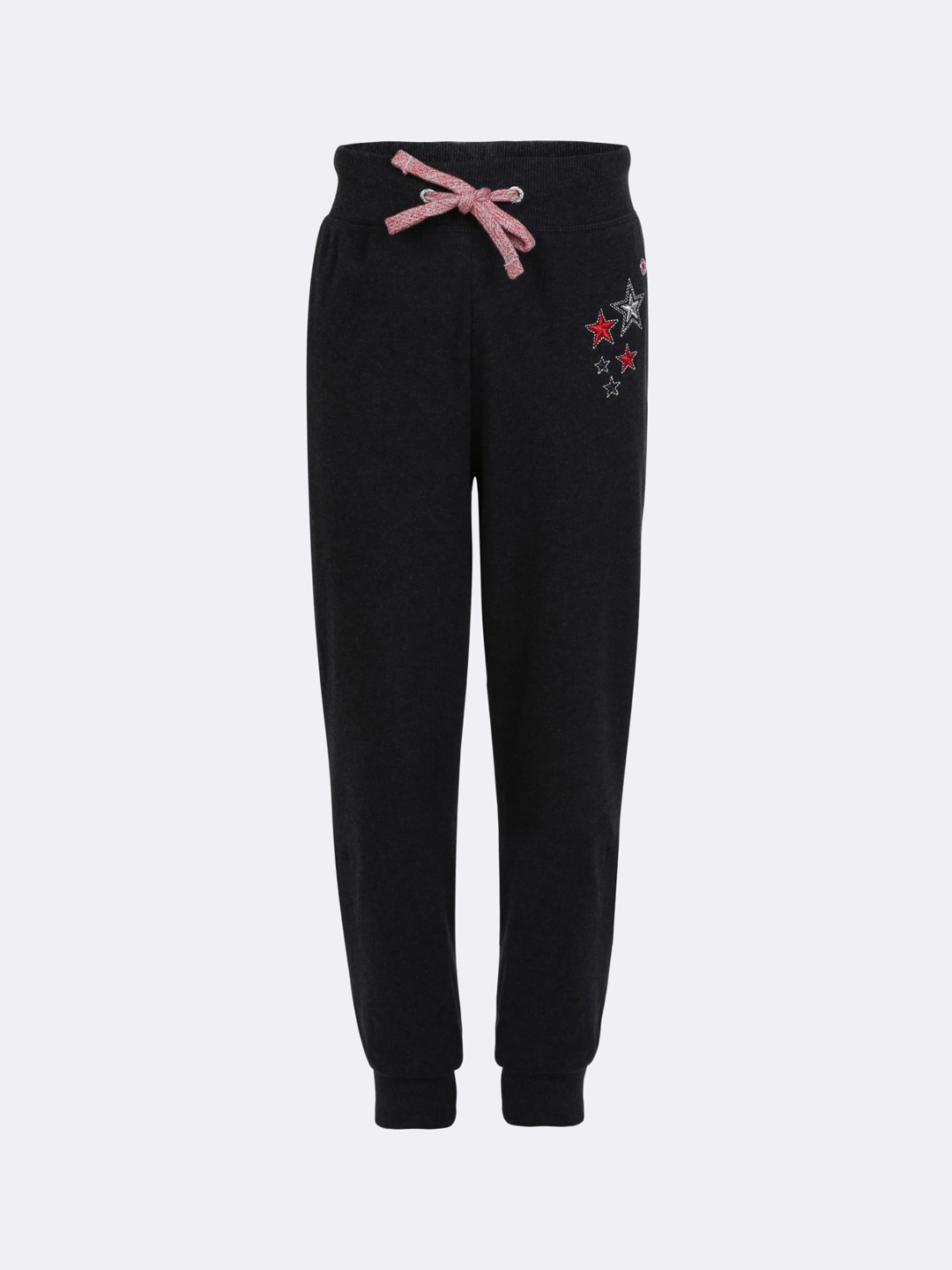 

Jockey Girls Black Solid Combed Cotton Joggers