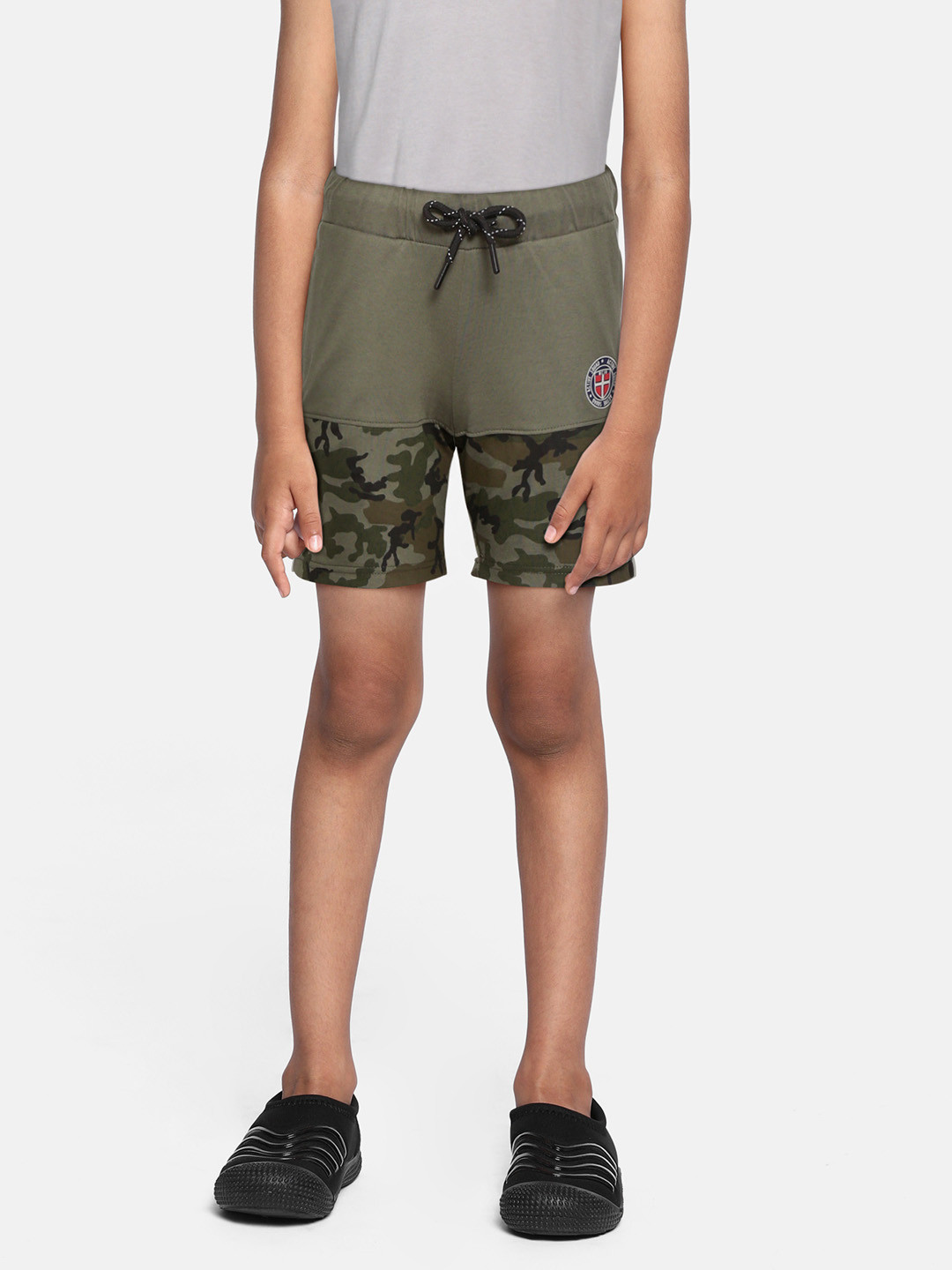 

Monte Carlo Boys Green & Black Camouflage Print Shorts