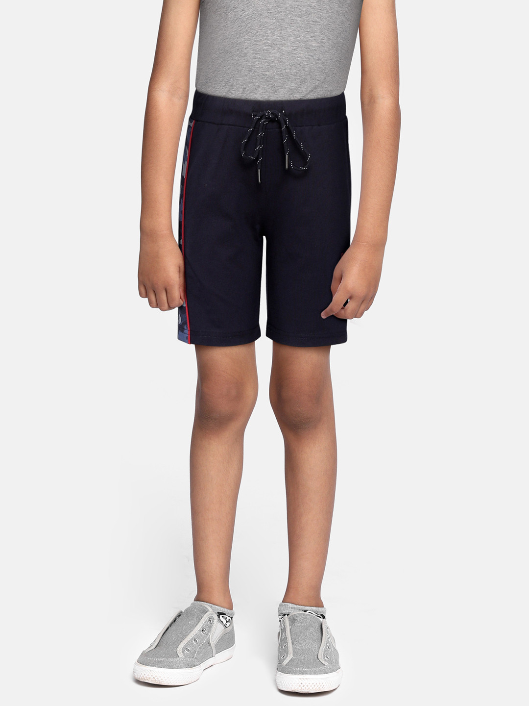 

Monte Carlo Boys Navy Blue & White Camouflage Print Shorts
