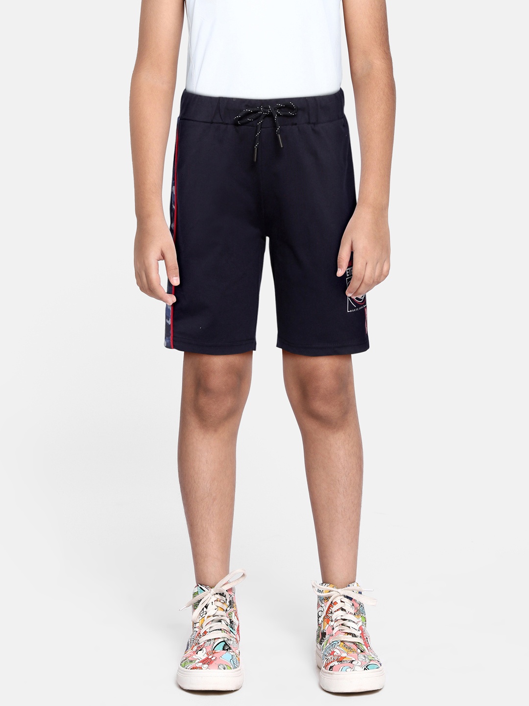 

Monte Carlo Boys Navy Blue & White Camouflage Print Shorts