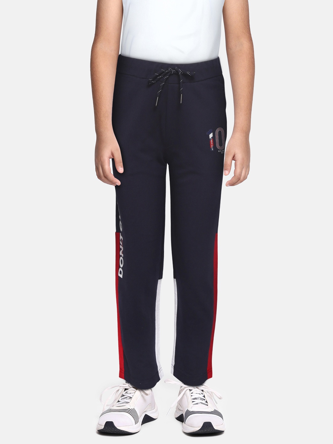 

Monte Carlo Boys Navy Blue Solid Track Pants