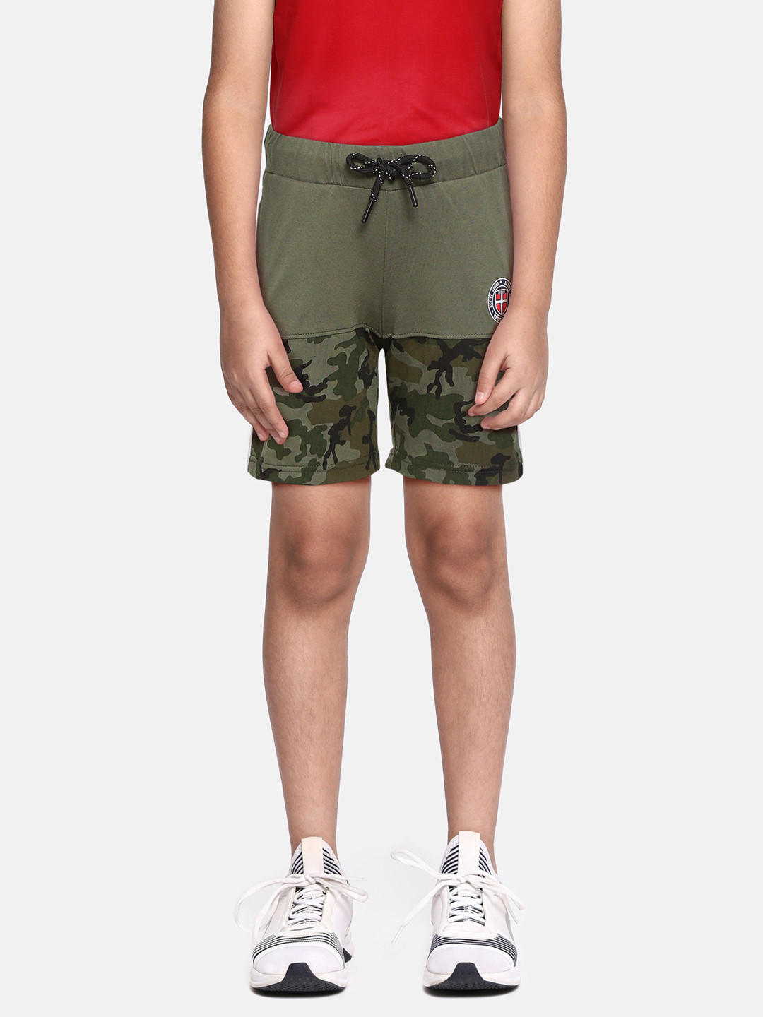 

Monte Carlo Boys Green & Black Camouflage Print Shorts