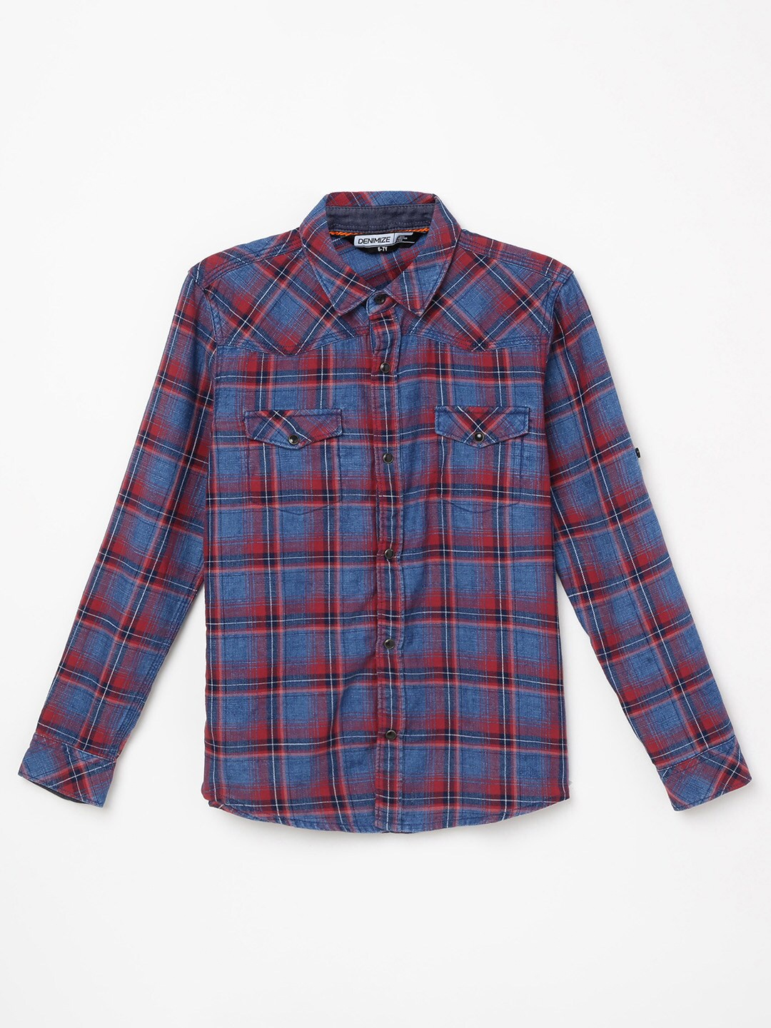 

Fame Forever by Lifestyle Boys Red & Blue Tartan Checked Cotton Casual Shirt