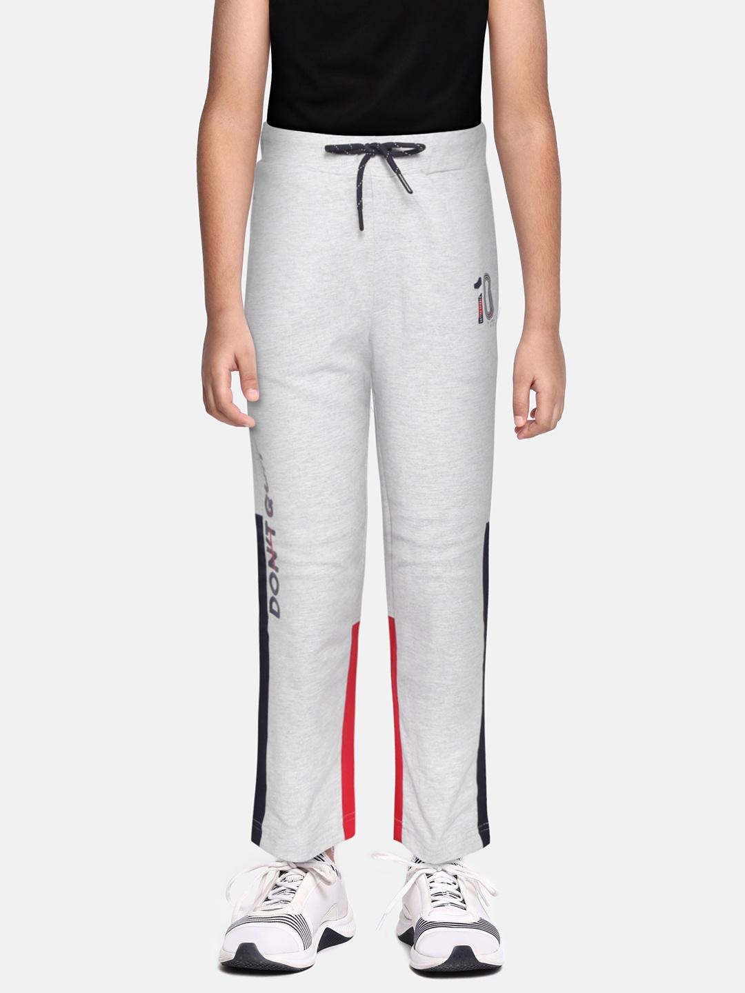 

Monte Carlo Boys Grey Melange Solid Track Pants