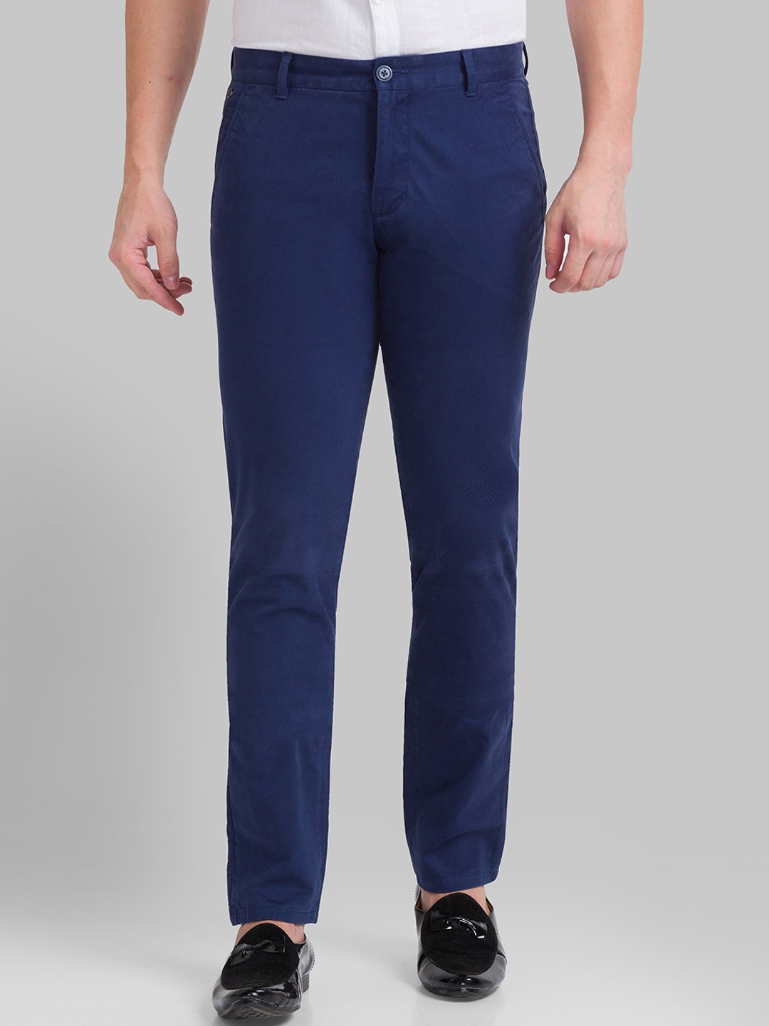 

Parx Men Blue Tapered Fit Trousers