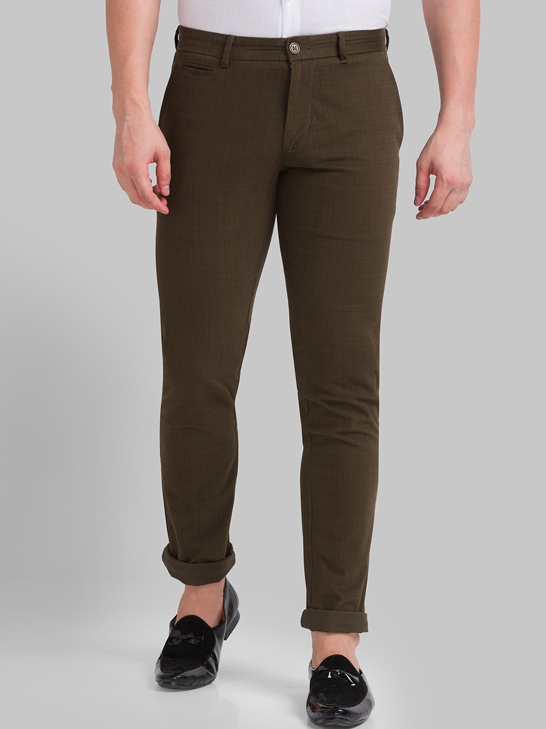 

Parx Men Green Tapered Fit Trousers