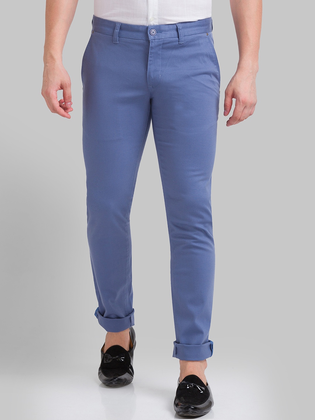 

Parx Men Blue Tapered Fit Trousers