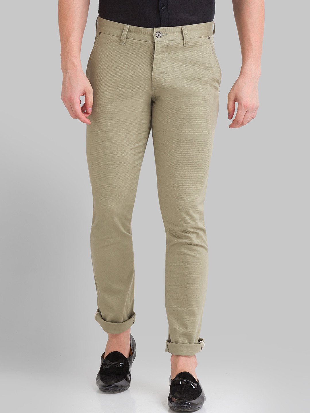 

Parx Men Green Tapered Fit Trousers
