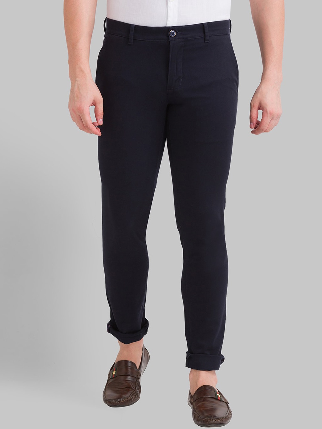 

Parx Men Blue Tapered Fit Trousers