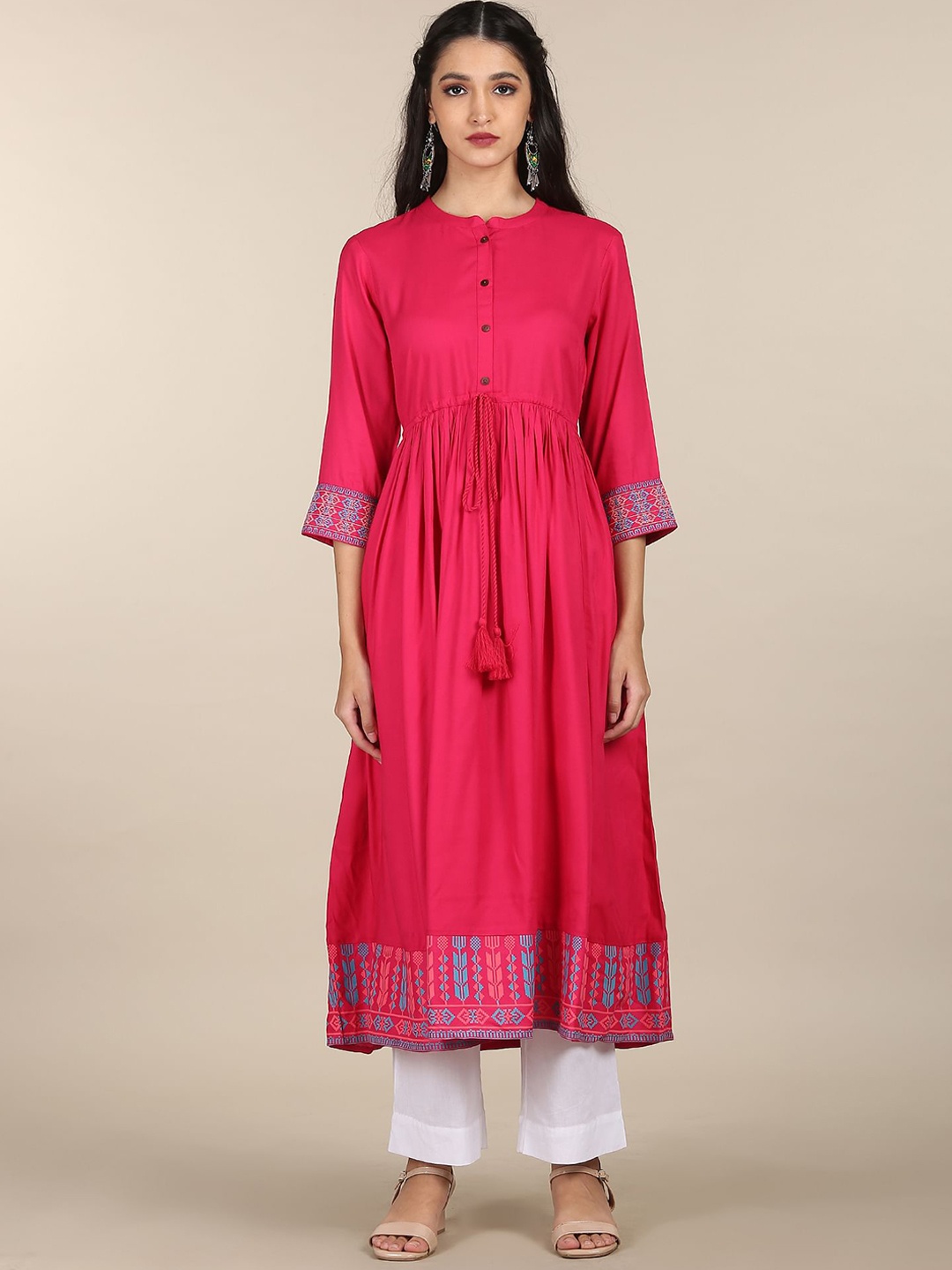 

Karigari Women Pink Anarkali Kurta