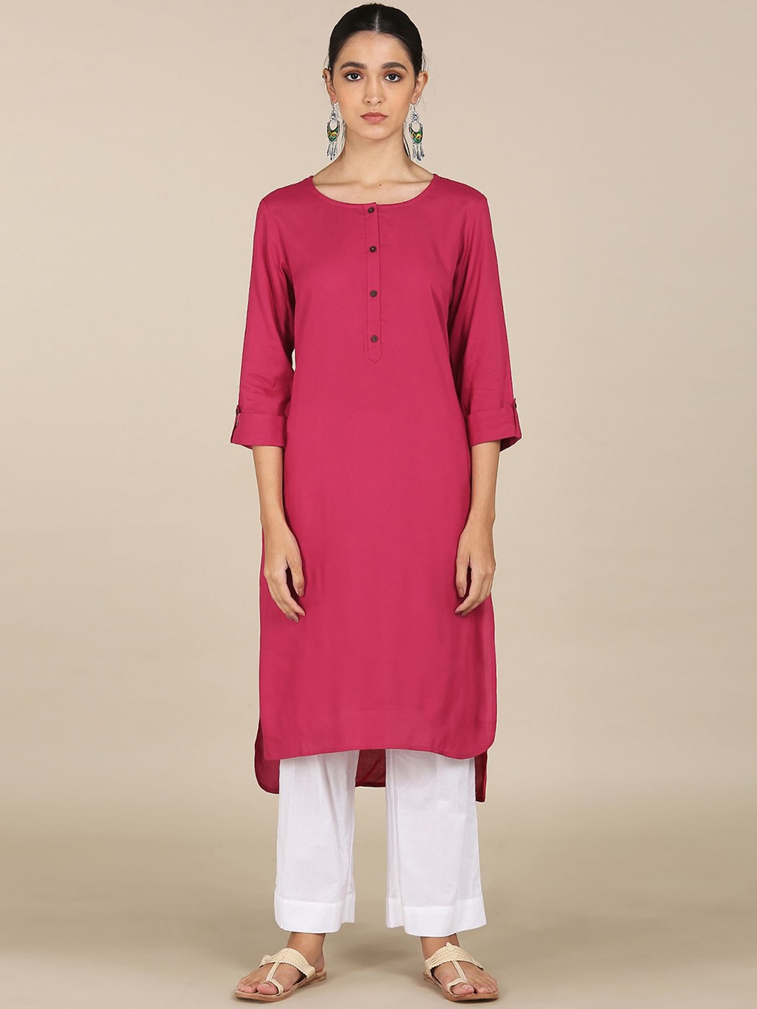 

Karigari Women Maroon Pathani Kurta