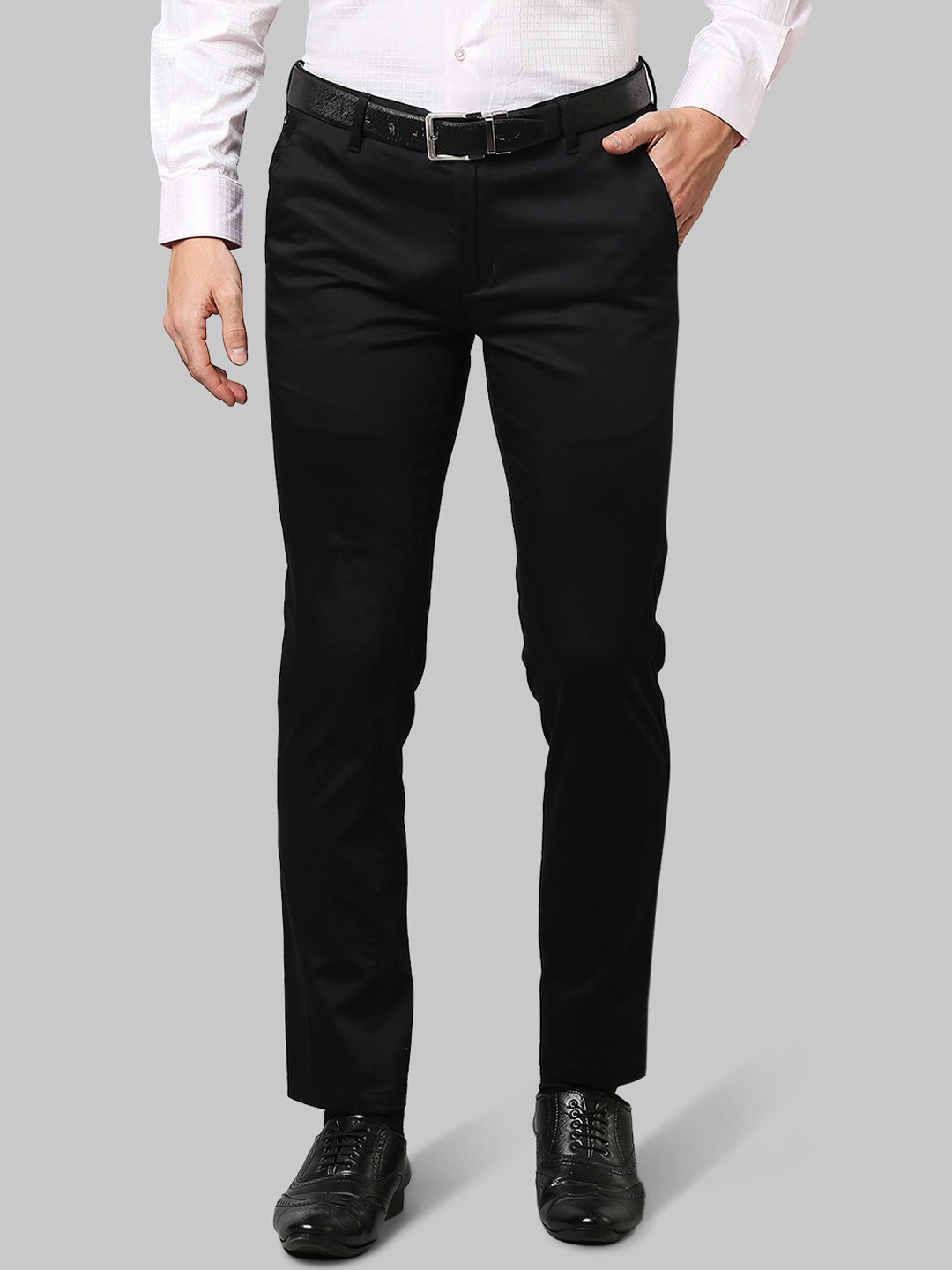 

Raymond Men Black Slim Fit Trousers