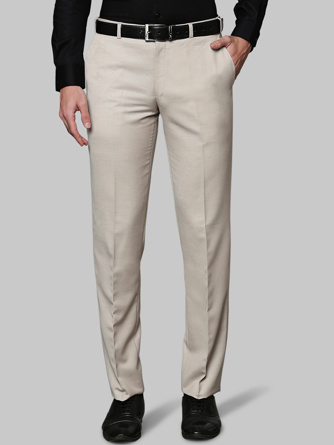 

Raymond Men Beige Regular Fit Trousers