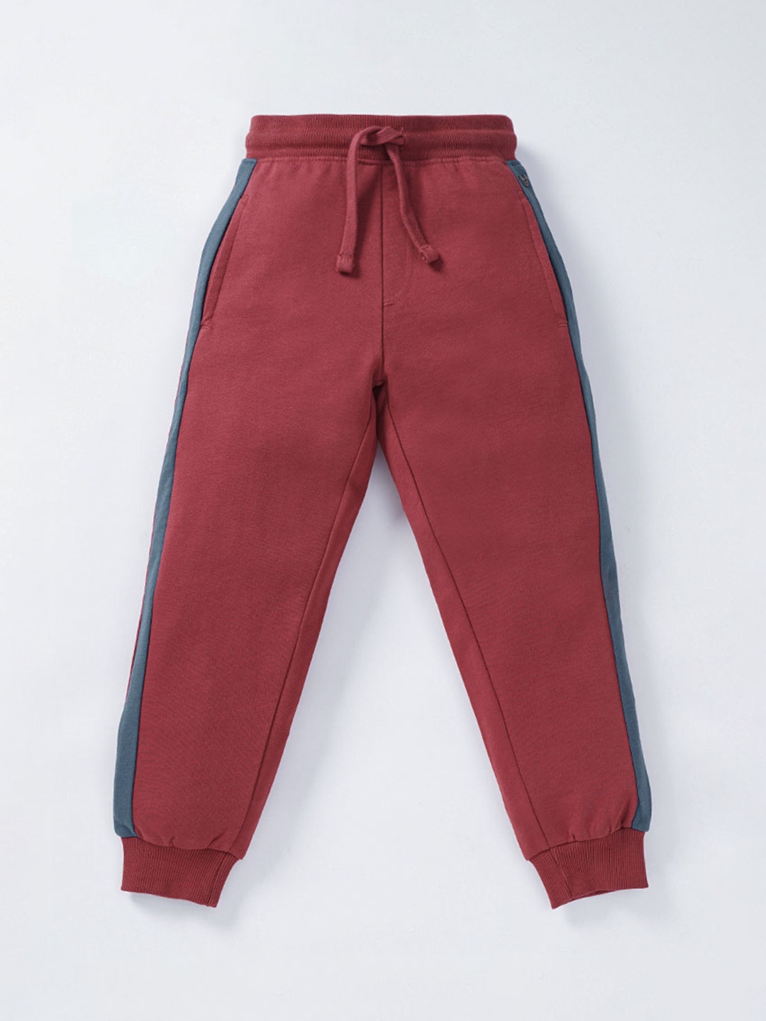 

Ed-a-Mamma Boys Orange Solid Cotton Joggers