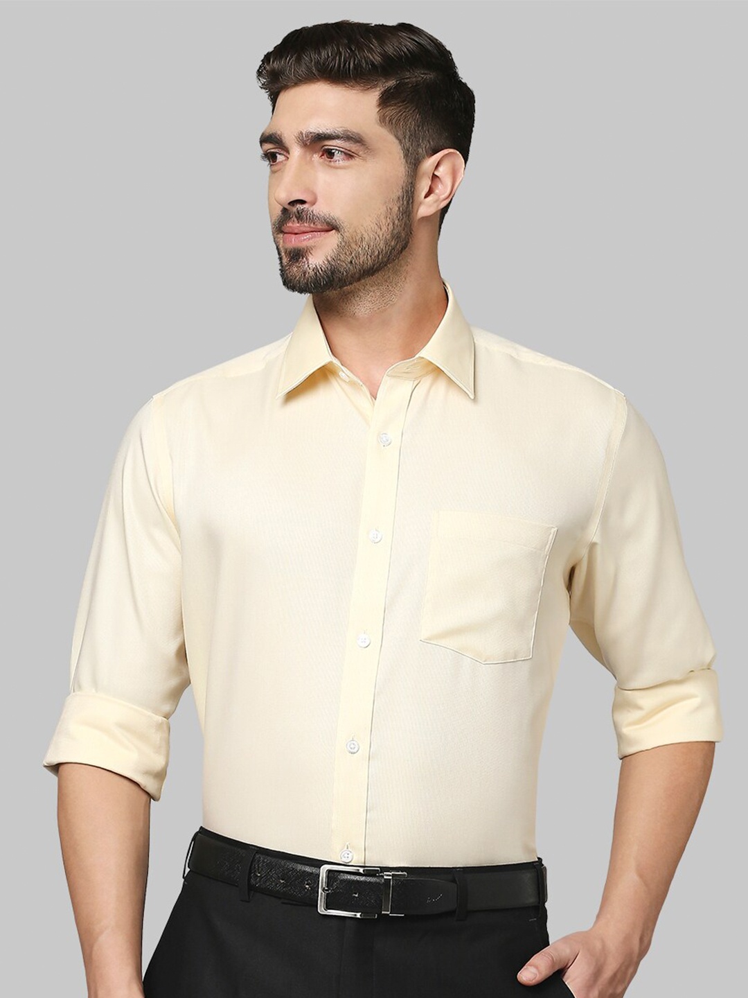 

Park Avenue Men Yellow Formal Shirt