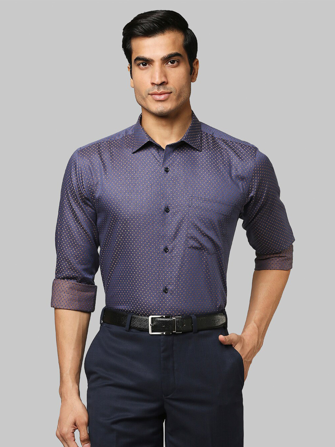 

Park Avenue Men Beige Slim Fit Cotton Formal Shirt