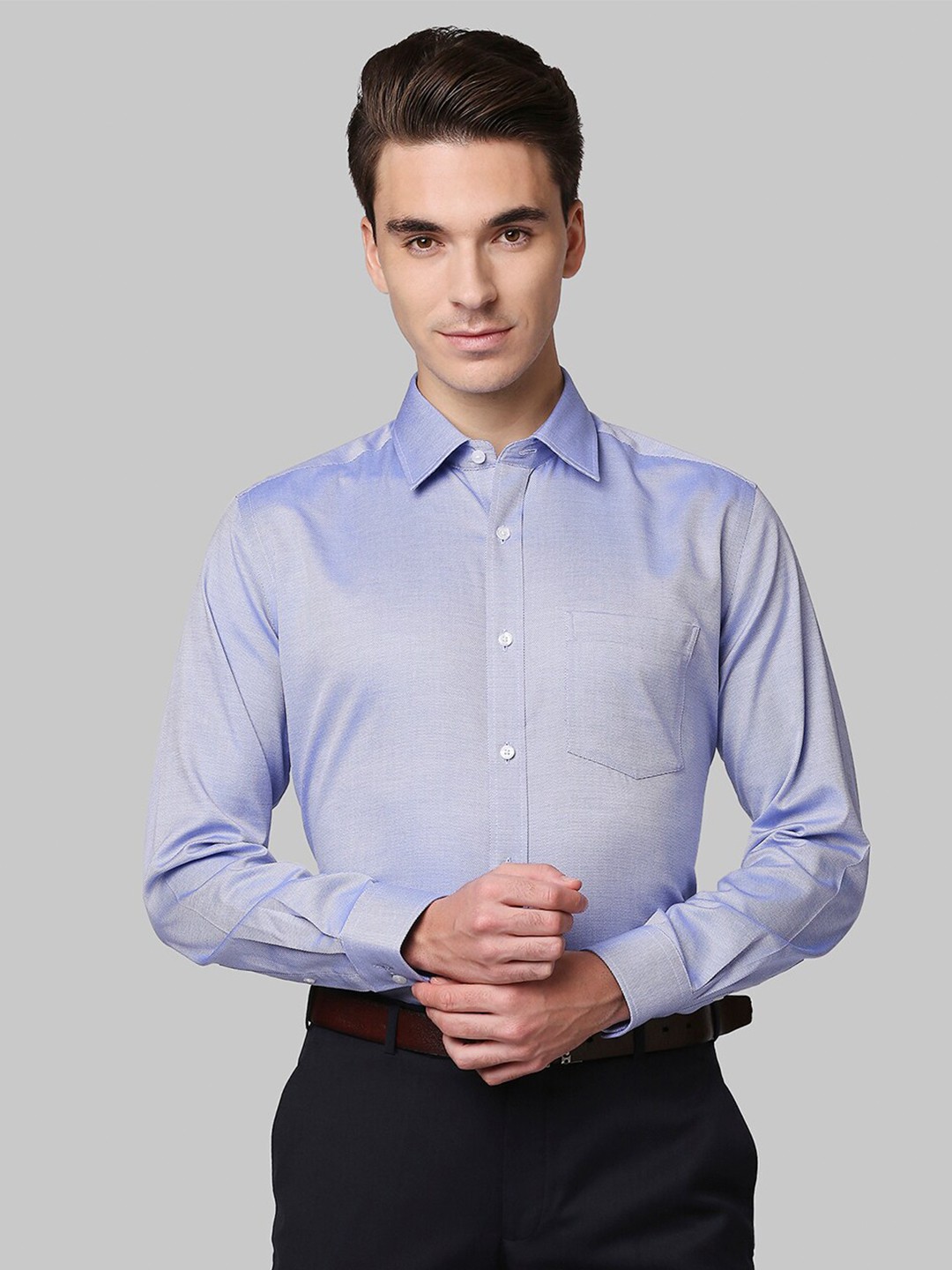 

Park Avenue Men Blue Formal Shirt