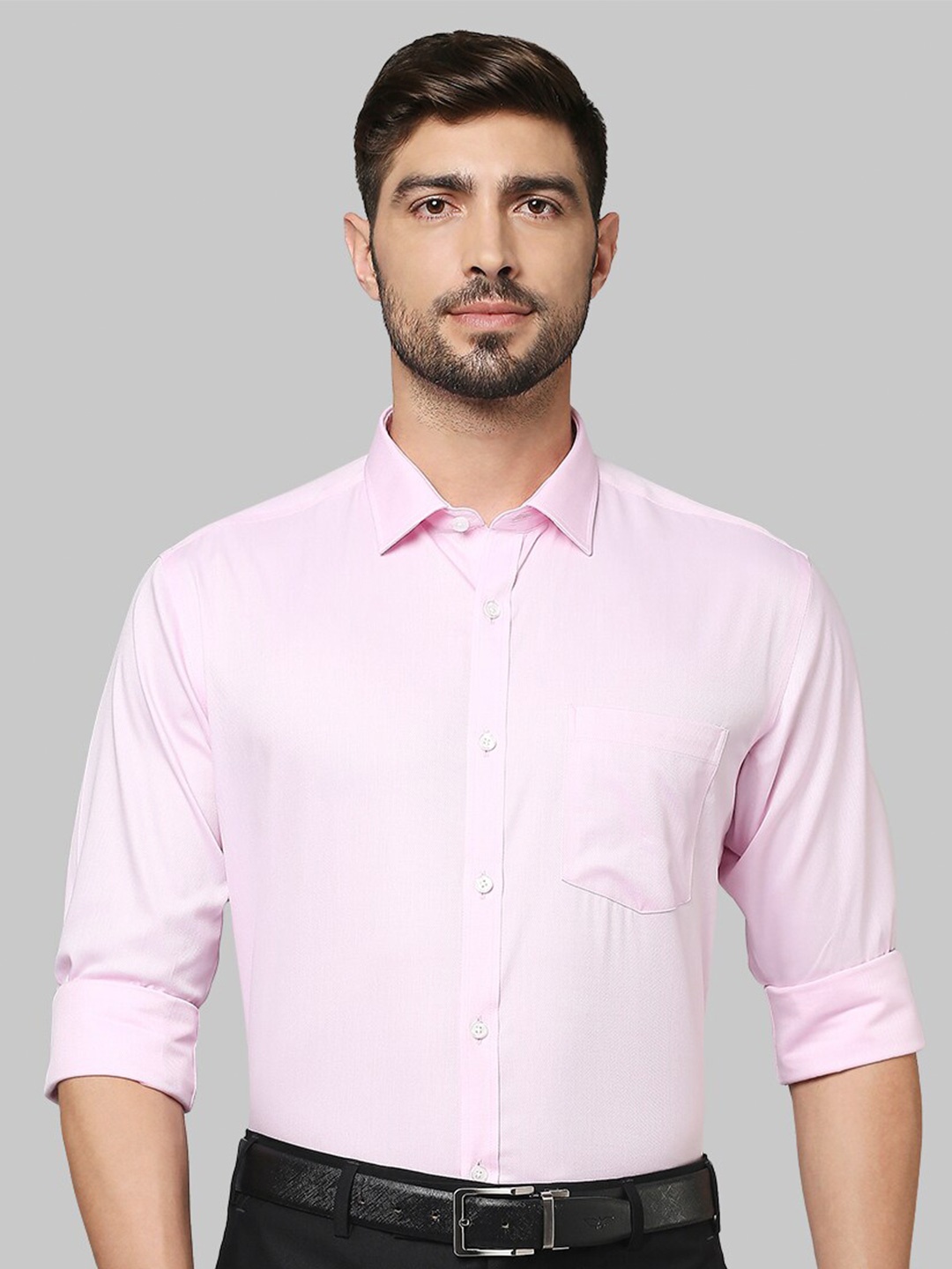 

Park Avenue Men Pink Slim Fit Cotton Formal Shirt