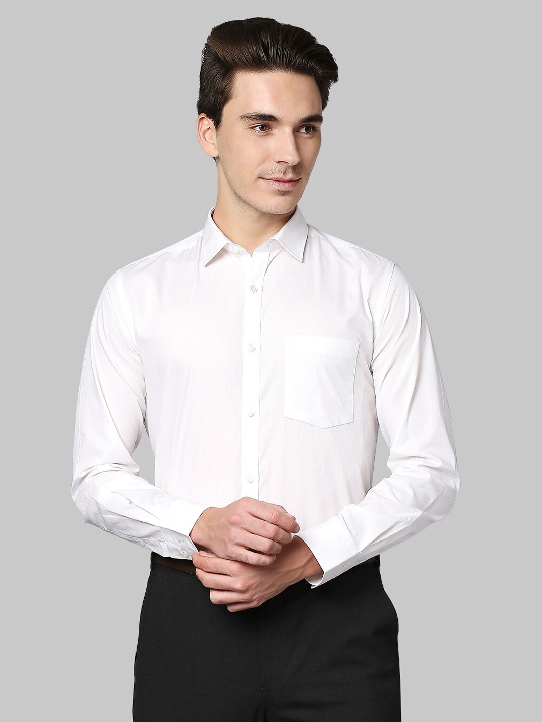 

Park Avenue Men Yellow Slim Fit Cotton Formal Shirt