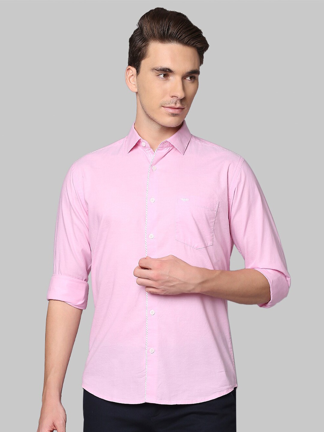 

Park Avenue Men Pink Slim Fit Cotton Casual Shirt